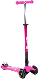 Hulajnoga MAXI Micro DELUXE - Foldable Schocking Pink LED