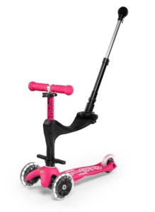 Hulajnoga MINI 3in1 DELUXE - Plus LED Pink